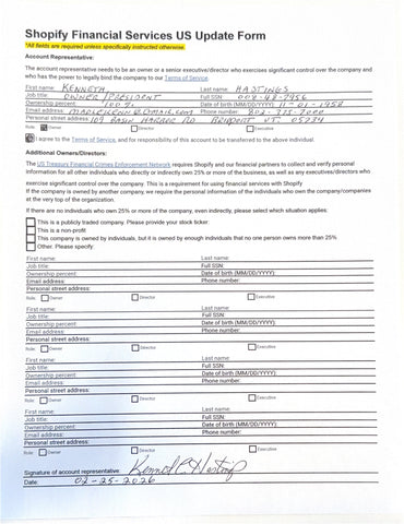 Shopify form